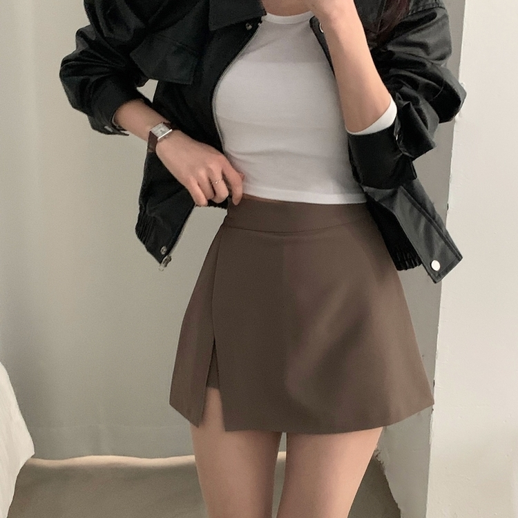 ラップAラインミニスカート(5color) MOCHA