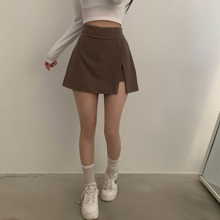 ラップAラインミニスカート(5color) MOCHA