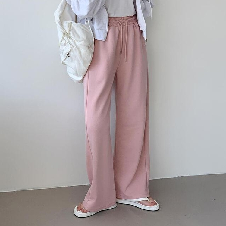 【丈別】バンディングトレーニングワイドパンツ(7color) PINK