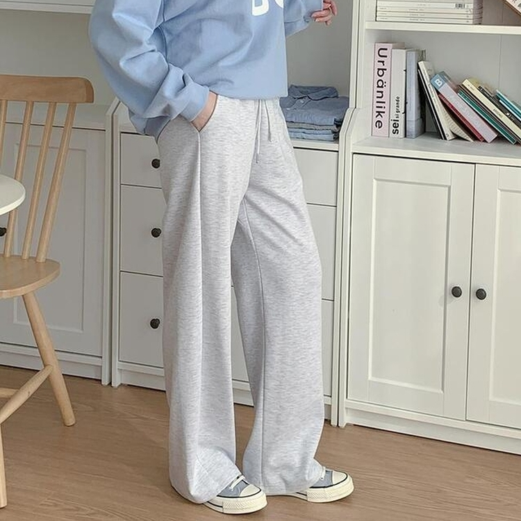 【丈別】バンディングトレーニングワイドパンツ(7color) MELANGE WHITE