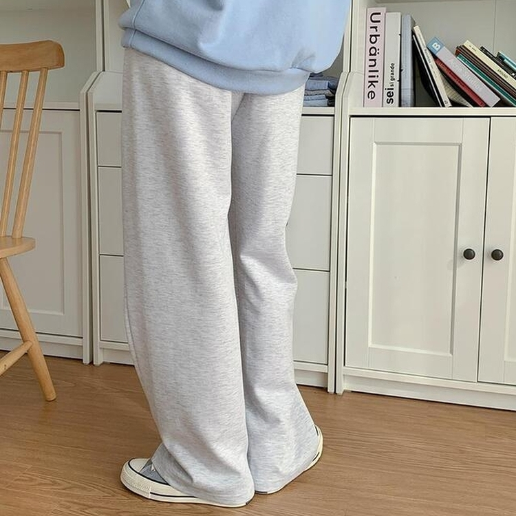 【丈別】バンディングトレーニングワイドパンツ(7color) MELANGE WHITE