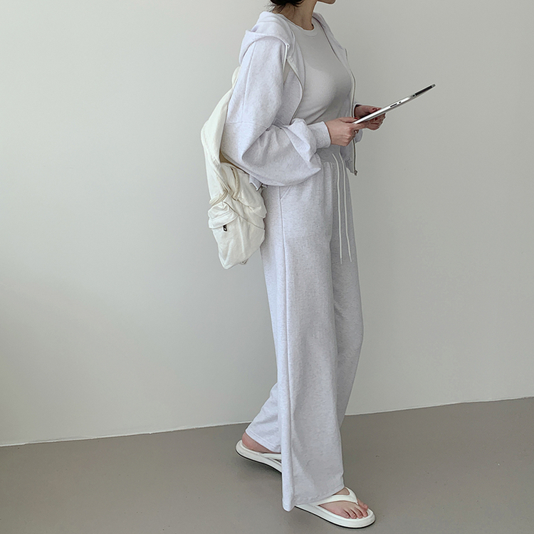 【SET】トレーニングフード ワイドパンツ IVORY