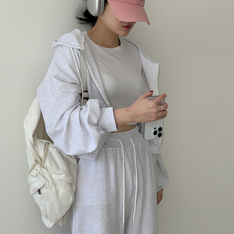 【SET】トレーニングフード ワイドパンツ IVORY