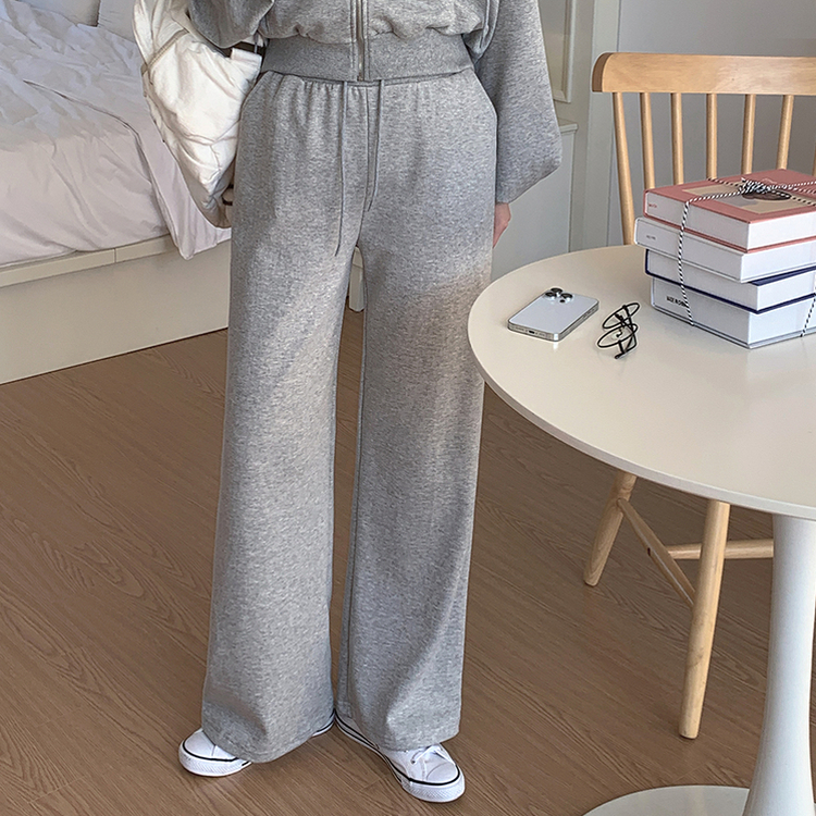 【SET】トレーニングフード ワイドパンツ GREY