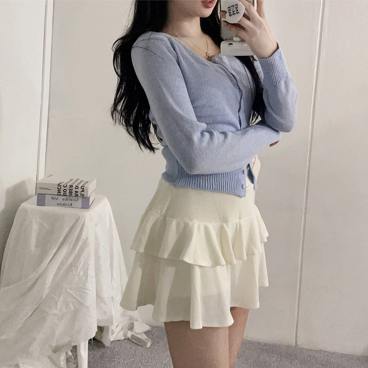 ティアードフレアスカートパンツ IVORY