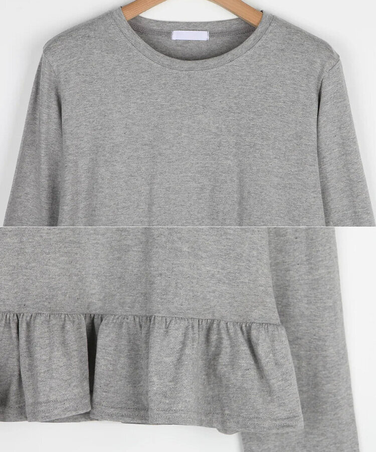 フリル長袖Ｔシャツ