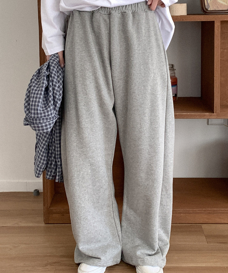 ダーツワイドバンディングパンツ GREY