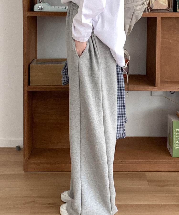 ダーツワイドバンディングパンツ GREY