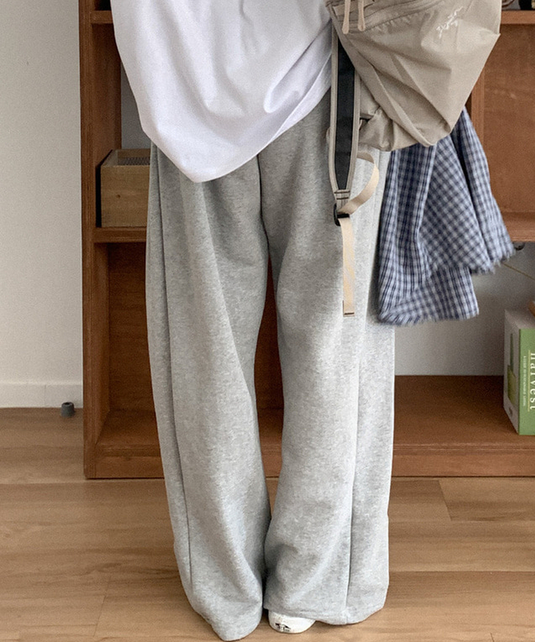 ダーツワイドバンディングパンツ GREY