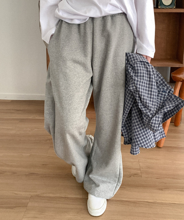 ダーツワイドバンディングパンツ GREY