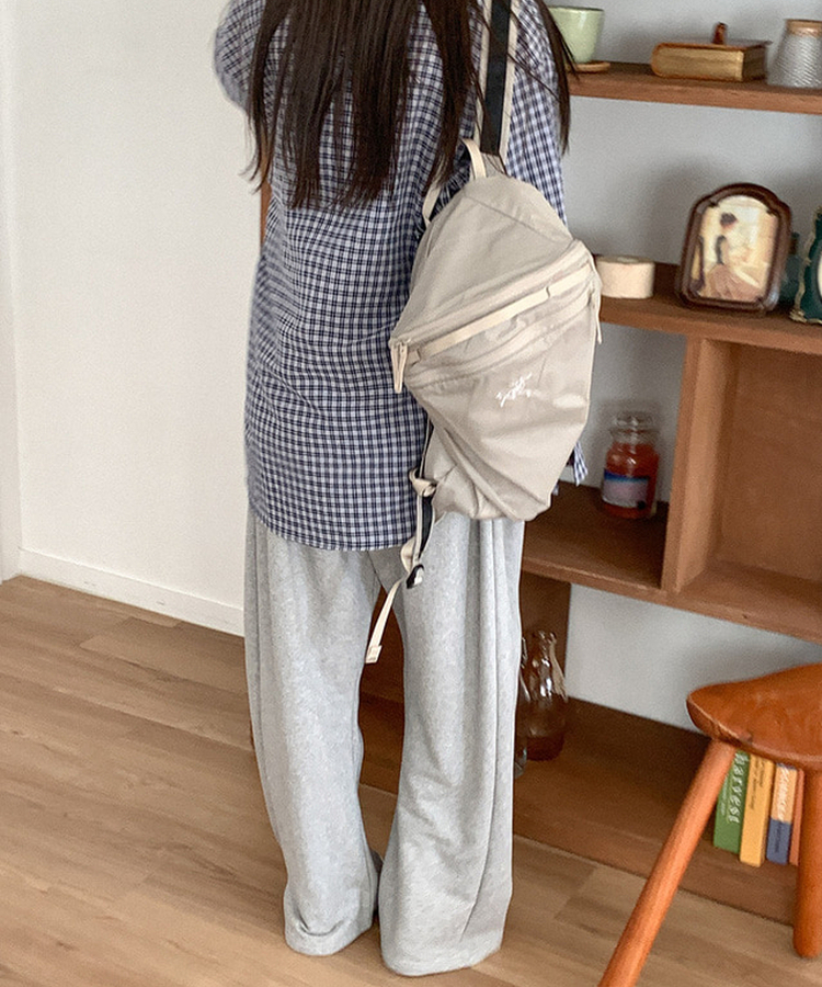 ダーツワイドバンディングパンツ GREY