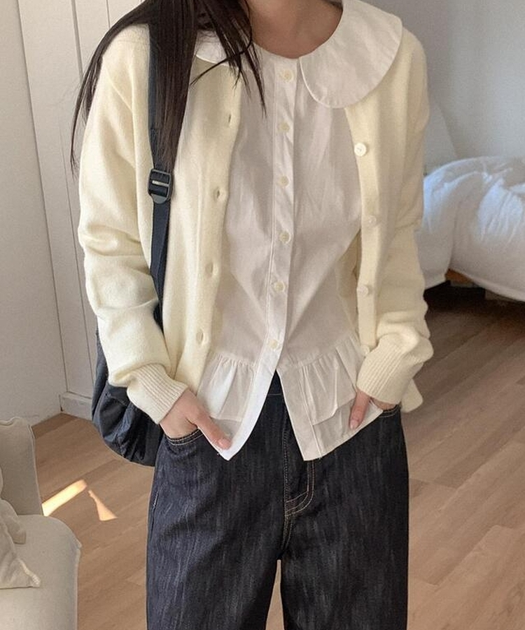 カシミアニットカーディガン(5color) IVORY