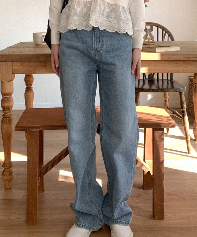ワイドデニムパンツ LIGHT DENIM