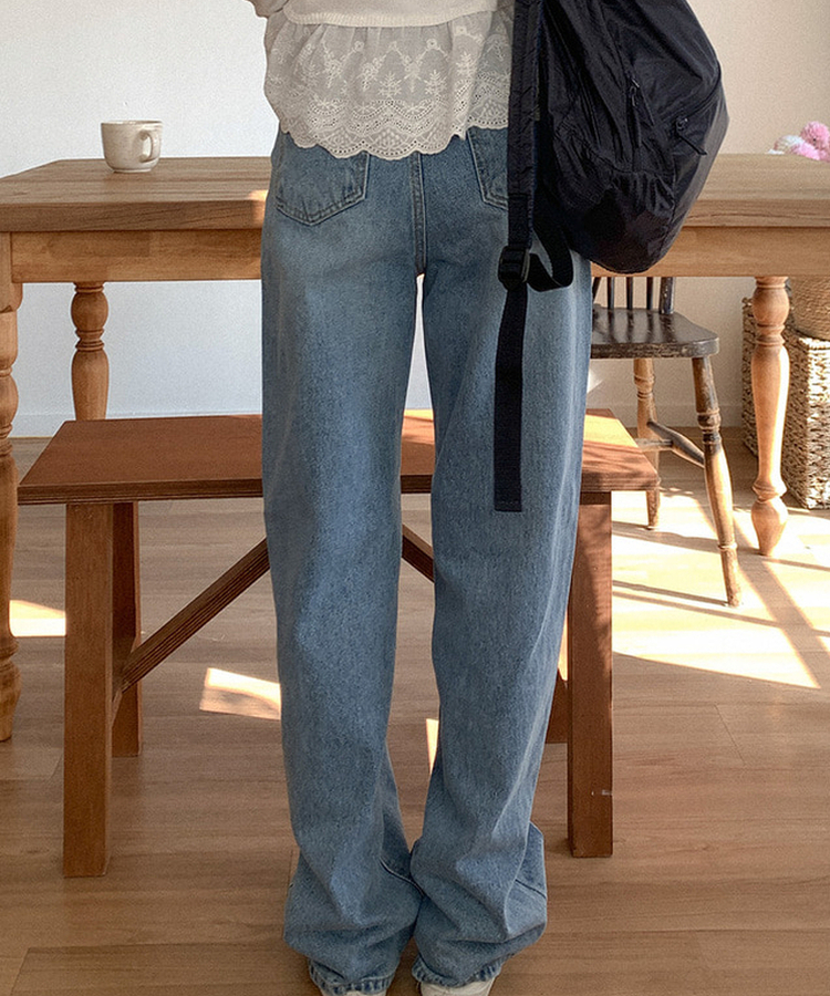 ワイドデニムパンツ LIGHT DENIM