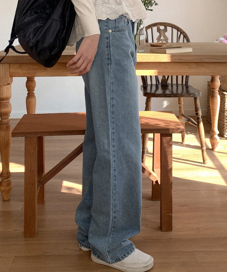 ワイドデニムパンツ LIGHT DENIM