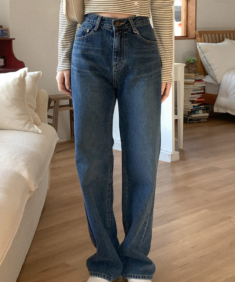 ワイドデニムパンツ DARK DENIM