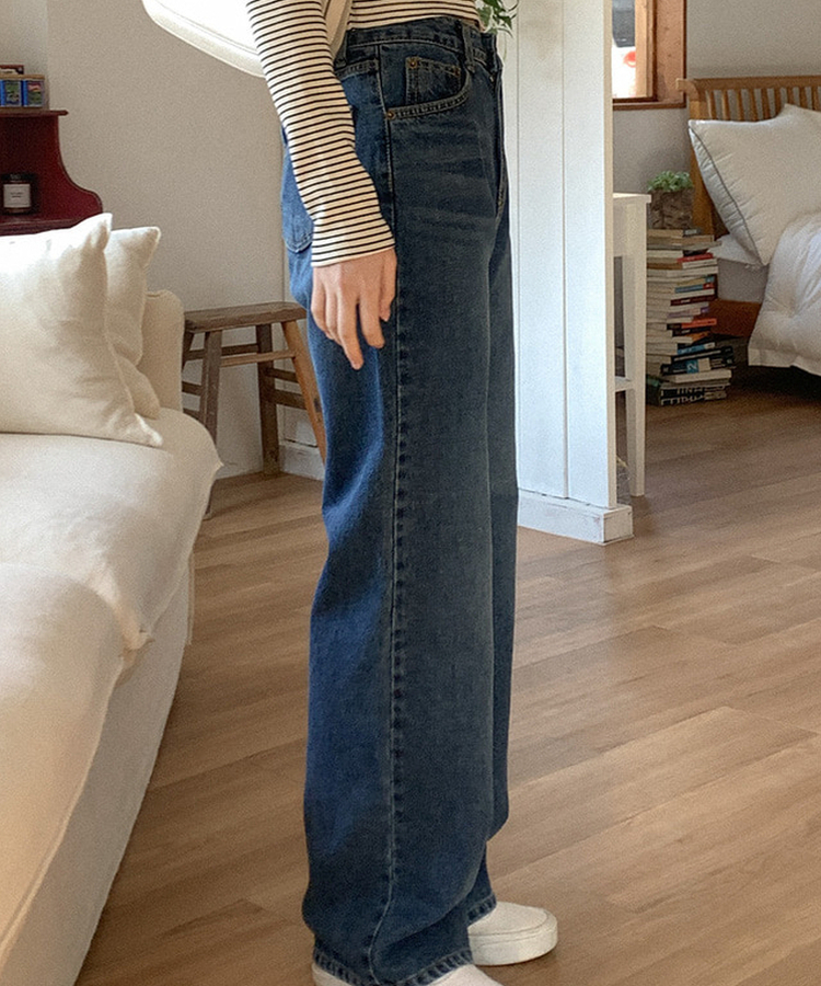ワイドデニムパンツ DARK DENIM