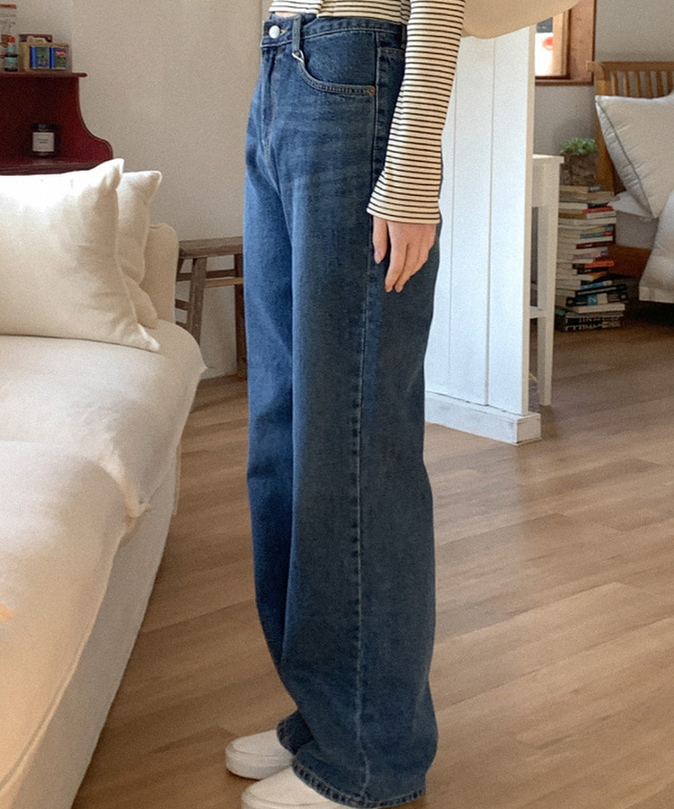 ワイドデニムパンツ DARK DENIM