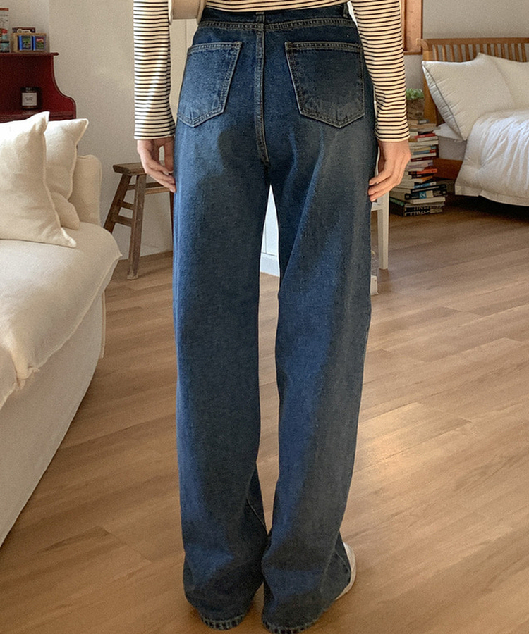 ワイドデニムパンツ DARK DENIM