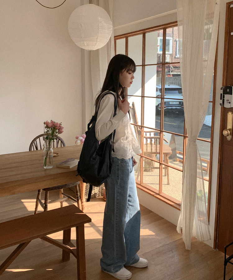 ワイドデニムパンツ LIGHT DENIM