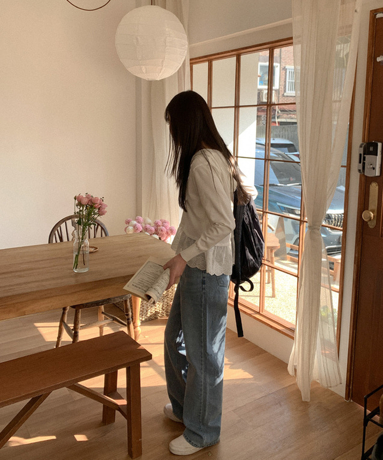 ワイドデニムパンツ LIGHT DENIM