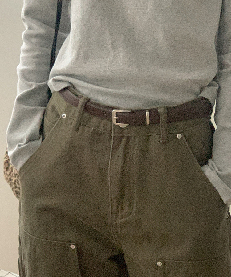 ラピターレザーベルト DARK BROWN