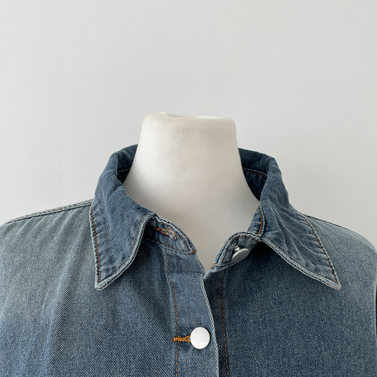 올티 데님 워싱 청남방 숏팬츠 투피스 세트