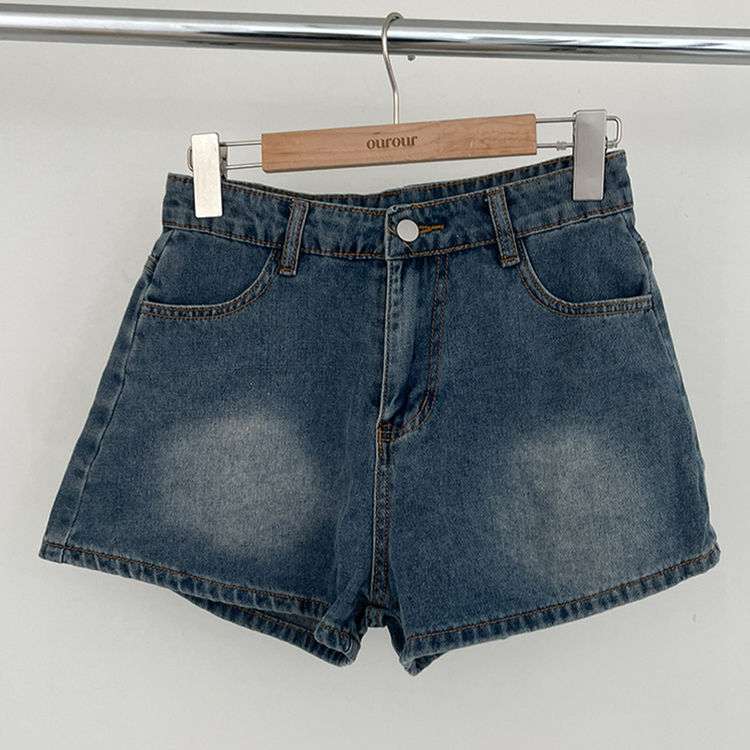 올티 데님 워싱 청남방 숏팬츠 투피스 세트