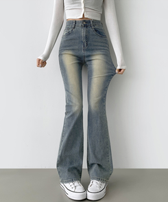 2XL일자 부츠컷 부담스럽지 않은 스판 데님팬츠 빈티지