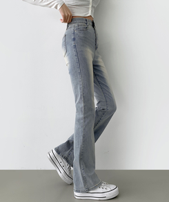 2XL일자 부츠컷 부담스럽지 않은 스판 데님팬츠 아이스