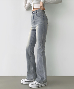 2XL일자 부츠컷 부담스럽지 않은 스판 데님팬츠 아이스