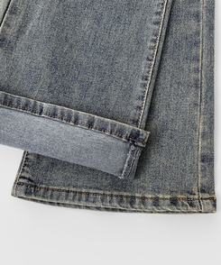 2XL일자 부츠컷 부담스럽지 않은 스판 데님팬츠