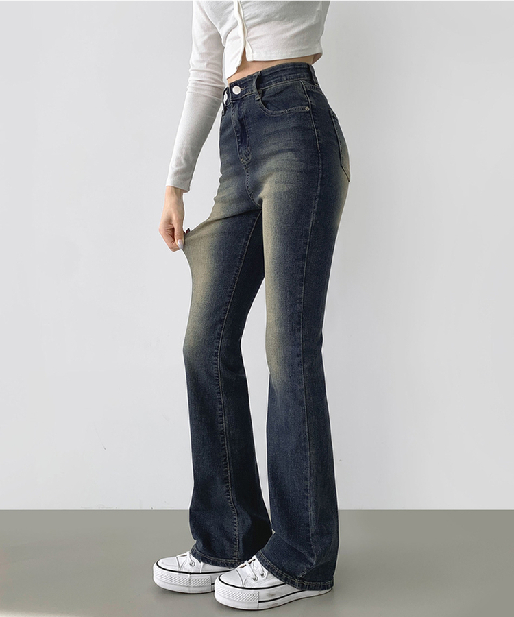 2XL일자 부츠컷 부담스럽지 않은 스판 데님팬츠 진청