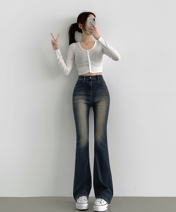 2XL일자 부츠컷 부담스럽지 않은 스판 데님팬츠 진청