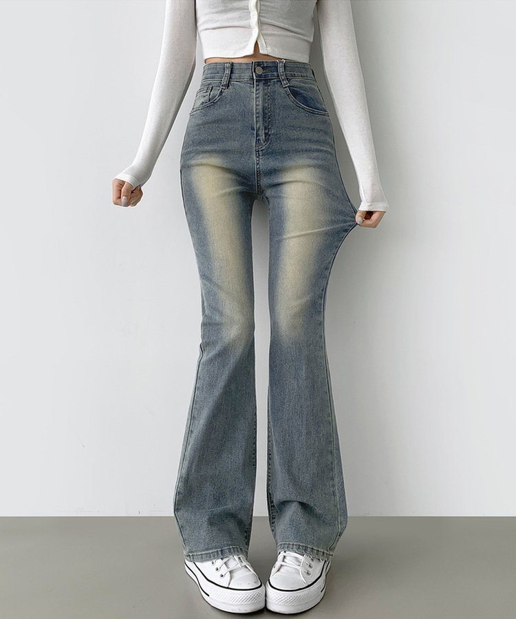 2XL일자 부츠컷 부담스럽지 않은 스판 데님팬츠 빈티지