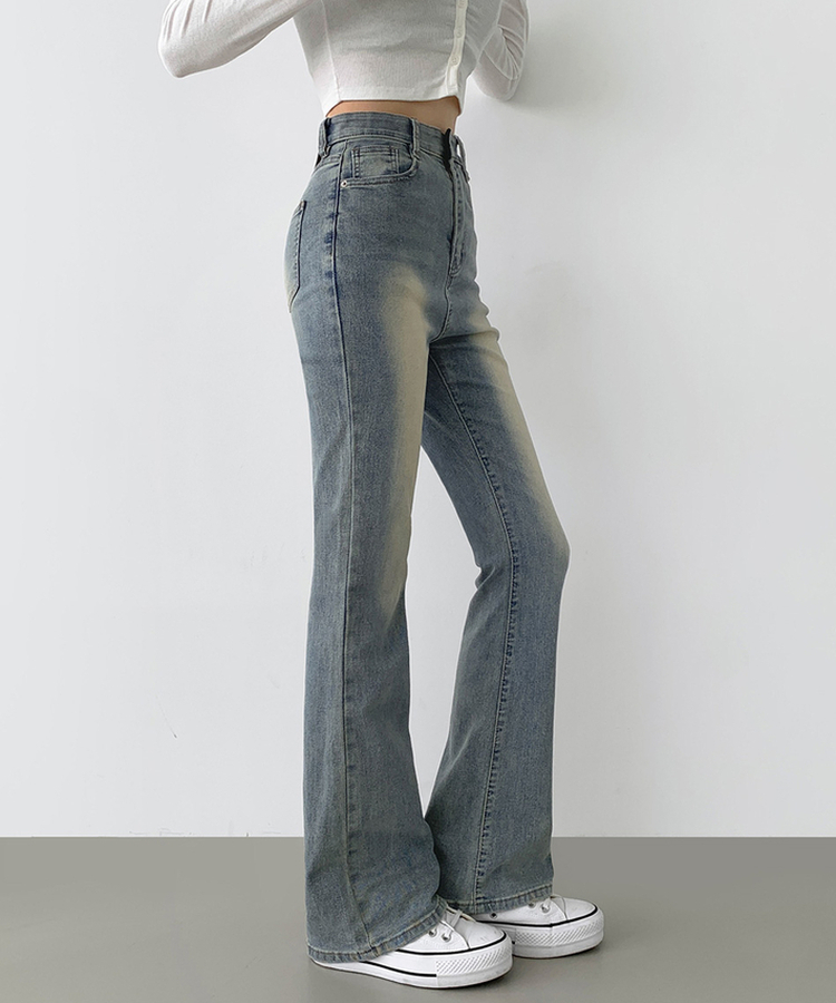 2XL일자 부츠컷 부담스럽지 않은 스판 데님팬츠 빈티지