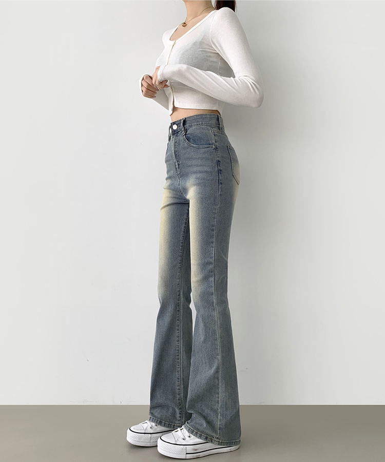 2XL일자 부츠컷 부담스럽지 않은 스판 데님팬츠 빈티지