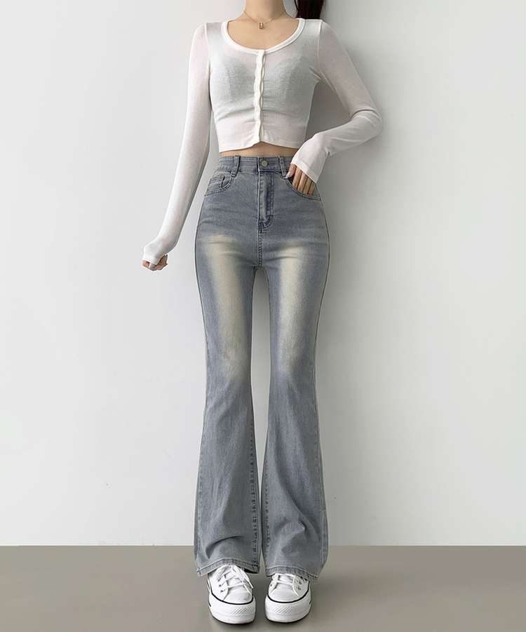 2XL일자 부츠컷 부담스럽지 않은 스판 데님팬츠 아이스