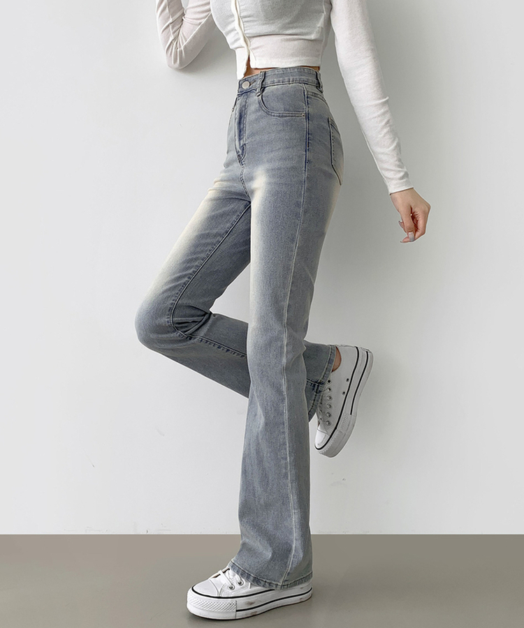 2XL일자 부츠컷 부담스럽지 않은 스판 데님팬츠 아이스