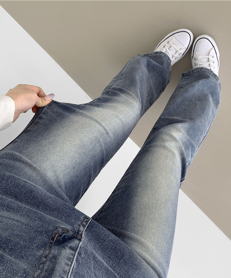 2XL일자 부츠컷 부담스럽지 않은 스판 데님팬츠 중청