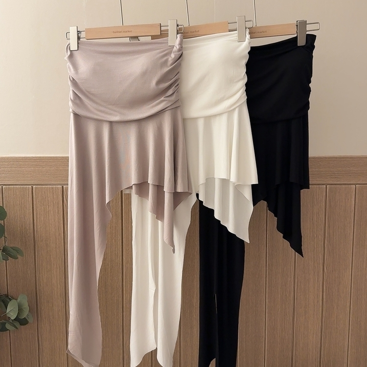 【カップ付き】ロングテールキャミソールブラウス