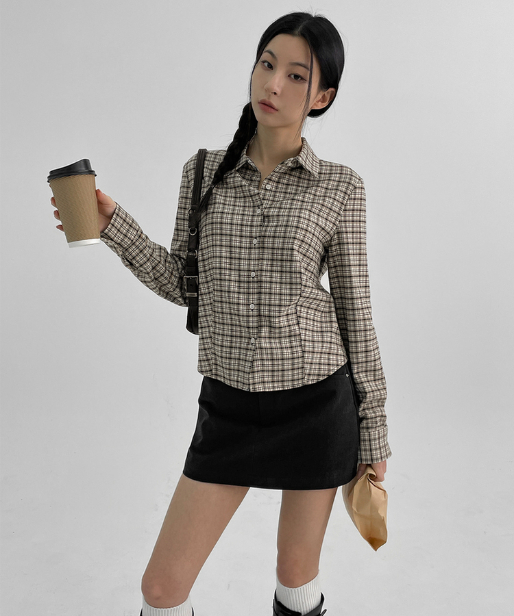 デイリーチェックシャツ BEIGE
