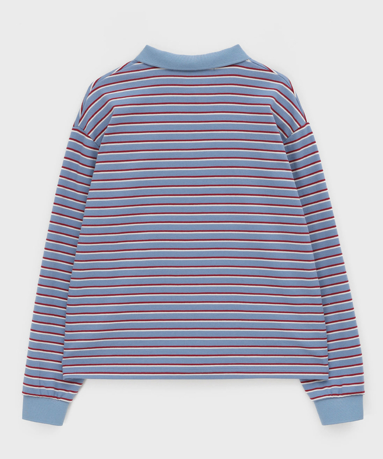 ストライプピケカラーTシャツ