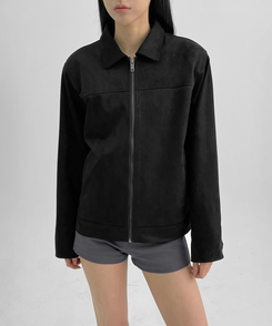 スエードジップアップジャケット｜ジャケット｜韓国ファッション