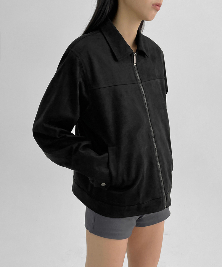 スエードジップアップジャケット｜ジャケット｜韓国ファッション