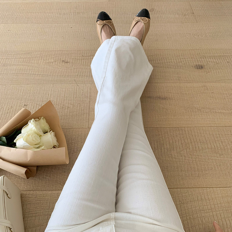 (完璧なロングレッグフィット/スリムブーツカット) Sealing キャットブラシウォッシュデニムブーツカットパンツ IVORY