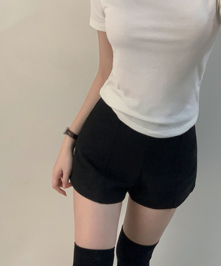 ベロアミンクショートパンツ(5color) BLACK