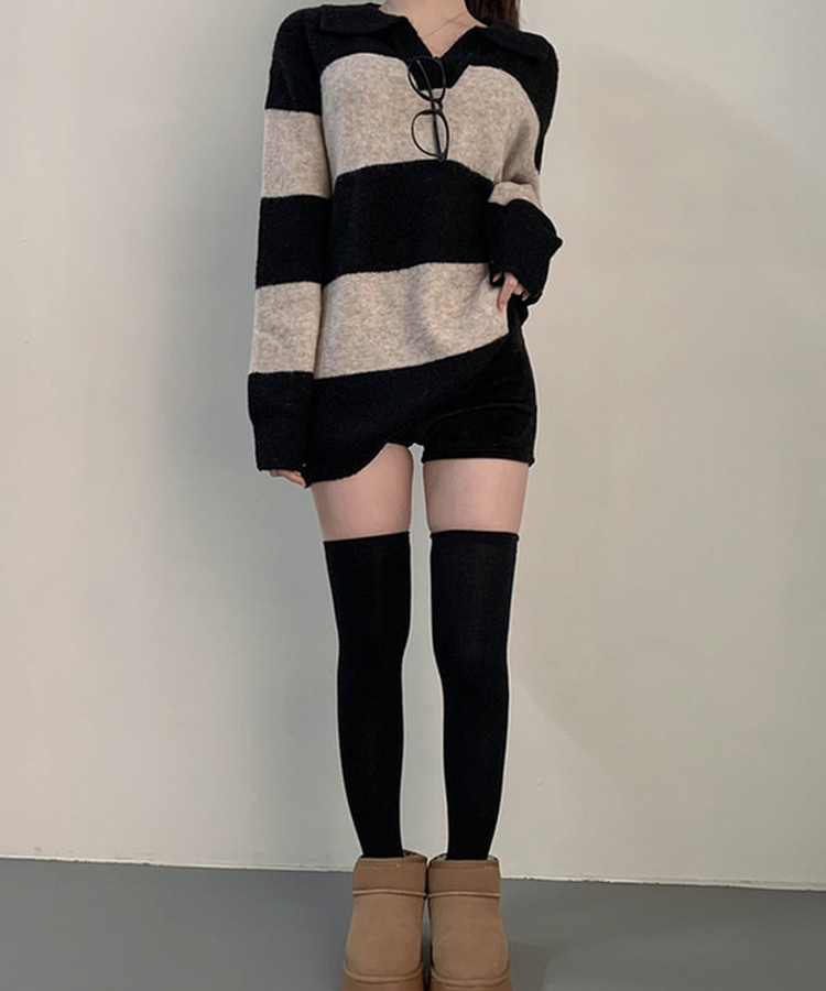 ベロアミンクショートパンツ(5color) BLACK