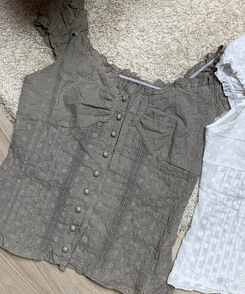 半袖Tシャツ レースビスチェショルダーキャミソール