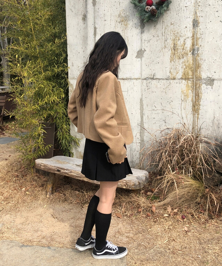 プリーツスAラインミニスカートパンツ(5color) BLACK